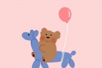 Cute cute bear cartoon mobile wallpaper