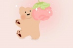 Cute cute bear cartoon mobile wallpaper
