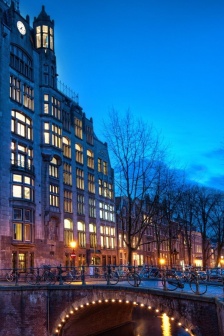 Beautiful blue night scene mobile wallpaper