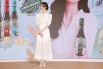 Liu Shishi elegant and sexy photo in white hollow dress