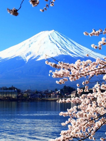 富士山湖光山色高清手機壁紙