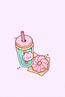 少女係卡通配圖可愛手機壁紙