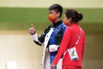 Zhang Changhong shoots men's 50m rifle three-position gold medal