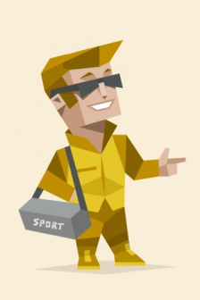 Entrepreneur personality cartoon image