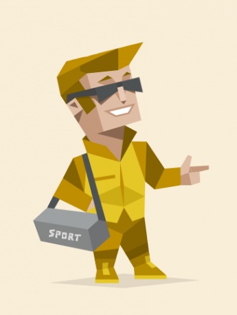 Entrepreneur personality cartoon image