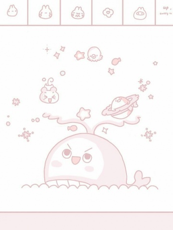 可爱粉色系手绘手机壁纸