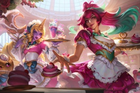 League of Legends coffee sweetheart skin original painting