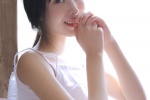 Sexy private room photo of a beautiful lady with fair skin and suspenders, healing style