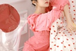 Peach girl pink temptation sexy home photo