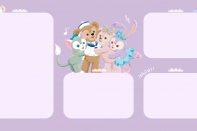 Duffy family cute partition computer wallpaper