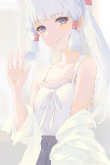 Original God Kamisato Ayaka fan wallpaper