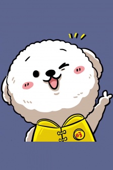 可愛卡通狗狗手機壁紙圖片