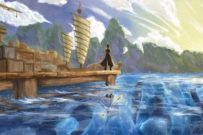 HD Original God Zhongli original painting wallpaper