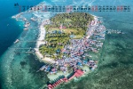 August 2021 blue sea HD calendar wallpaper