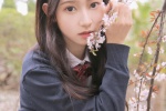 Beautiful pictures and photos of beauties in JK uniforms during the Sakura Festival