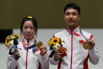 High-definition pictures of Yang Yang’s winning combination in the 10-meter air rifle Eastern Olympics competition