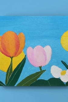 Super beautiful oil painting background picture