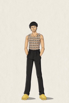 One Piece character simple style mobile wallpaper