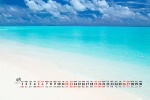 2021年6月蓝色海岛城市风景桌面日历壁纸