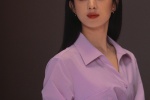 Zhao Liying's elegant temperament photo in purple shirt