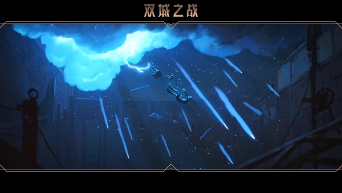 HD League of Legends Battle of Two Cities Scene Wallpaper