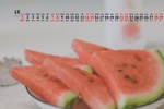 Cool watermelon desktop calendar wallpaper picture for August 2021