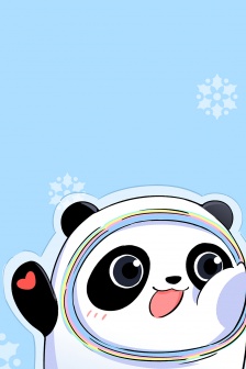 冰墩墩贴脸可爱手机壁纸