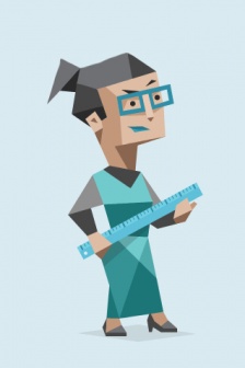 General manager personality cartoon image