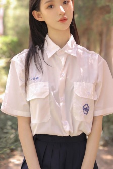 Beautiful girl in pure student outfit mobile wallpaper