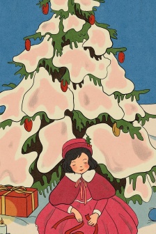 Christmas hand drawn illustration mobile wallpaper