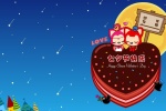 Chinese Valentine's Day Cartoon Pictures Desktop Wallpaper