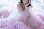 姜貞羽霧粉棉花糖紗裙性感寫真