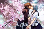 Anime couple hugging and kissing pictures desktop wallpaper