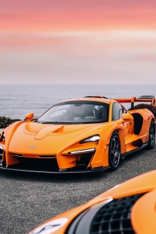 黃色邁凱倫塞納手機壁紙