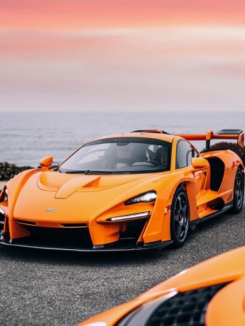 黄色迈凯伦塞纳手机壁纸