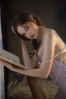 European and American beauties sexy suspender nightgown photo pictures