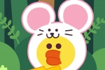 Line Friends forest animal wallpaper