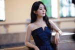 Zhao Liying sexy and sultry photo in blue dress