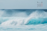 January 2022 sea waves calendar wallpaper