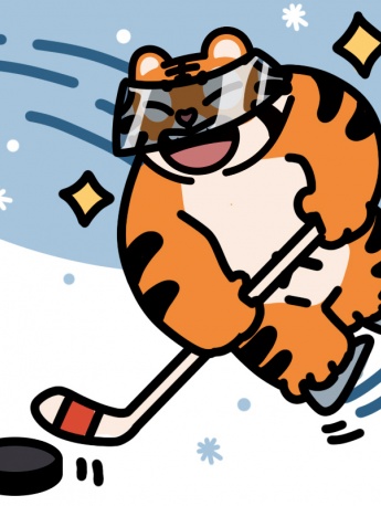 萌虎助威冬奥创意图片
