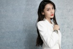 angelababy白色西装时尚写真图片