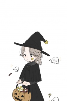 Simple style anime girl hand-painted mobile wallpaper