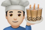 Milk tea emoticon picture