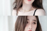 Yu Shuxin's charming and sexy photo in a heart-shaped hollow dress