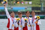 China's rowing team wins gold in women's quadruple sculls
