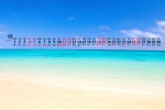 2021年9月夏日大海沙滩桌面日历壁纸