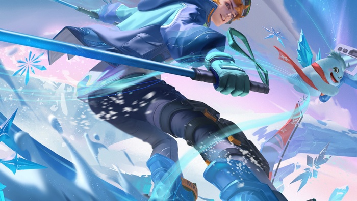 King of Glory Nezha flying flames on the snow HD desktop wallpaper