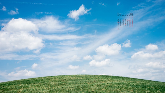 2021年1月清新自然风景日历壁纸