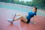 Basketball babe plump and sexy beauty playground photo