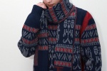Xiao Zhan handsome photo pictures in printed sweater